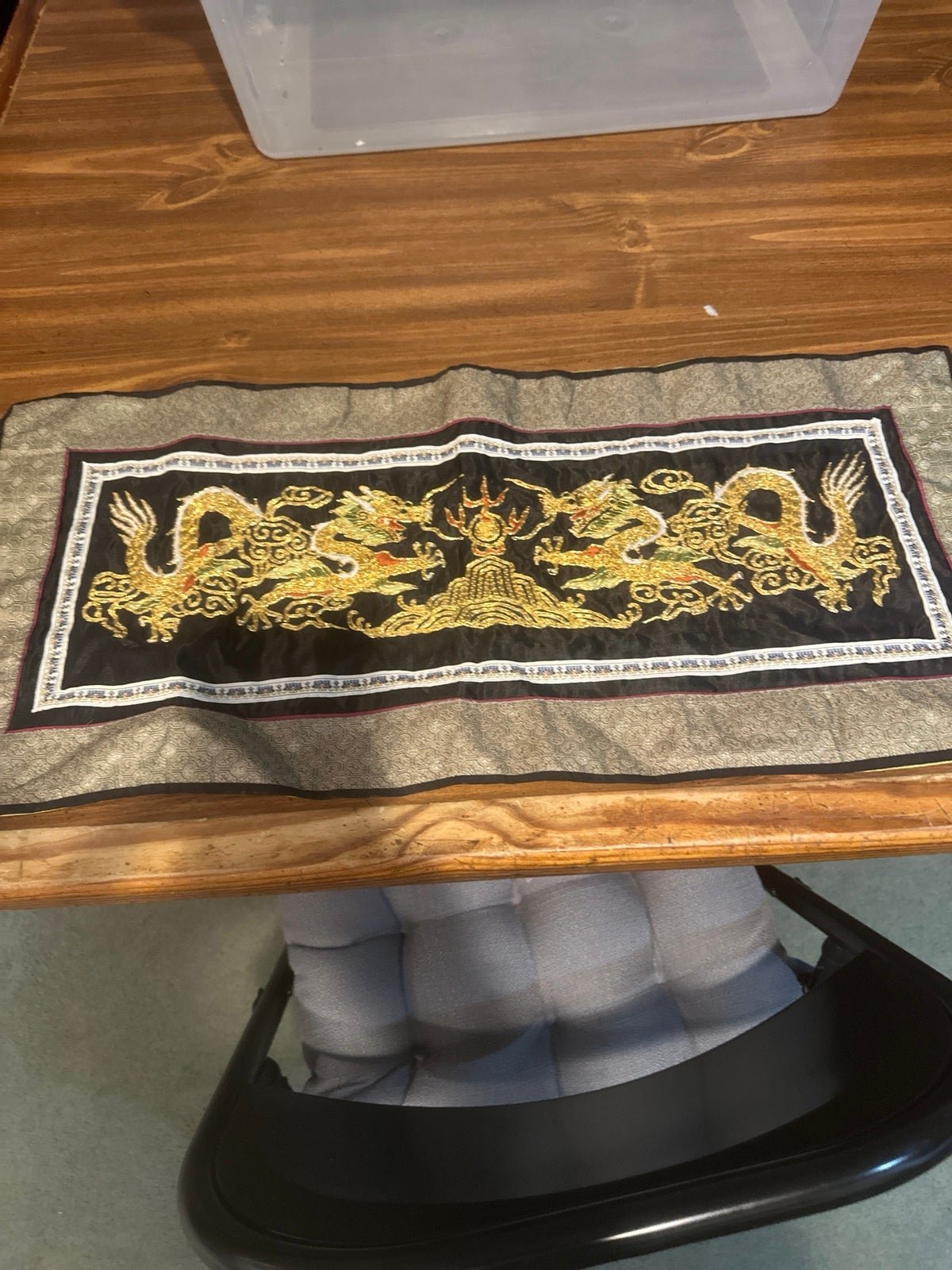 Chinese Dragon scarf reduced table cover