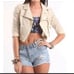 Kierra Laced Moto Cropped Jacket