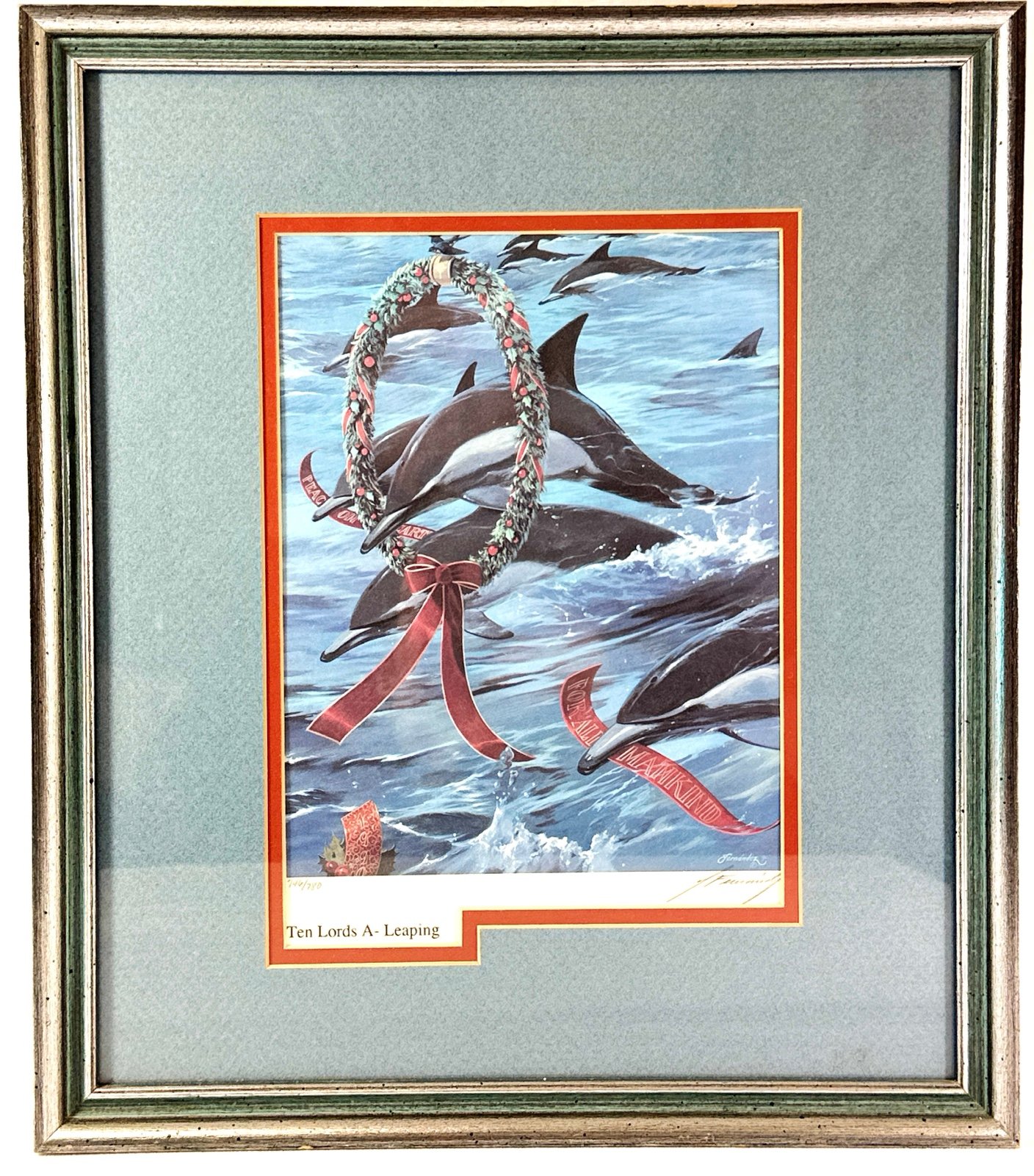 Mario Fernandez 12 Days of Christmas Series Ten Lords A-Leaping Litho 746/780