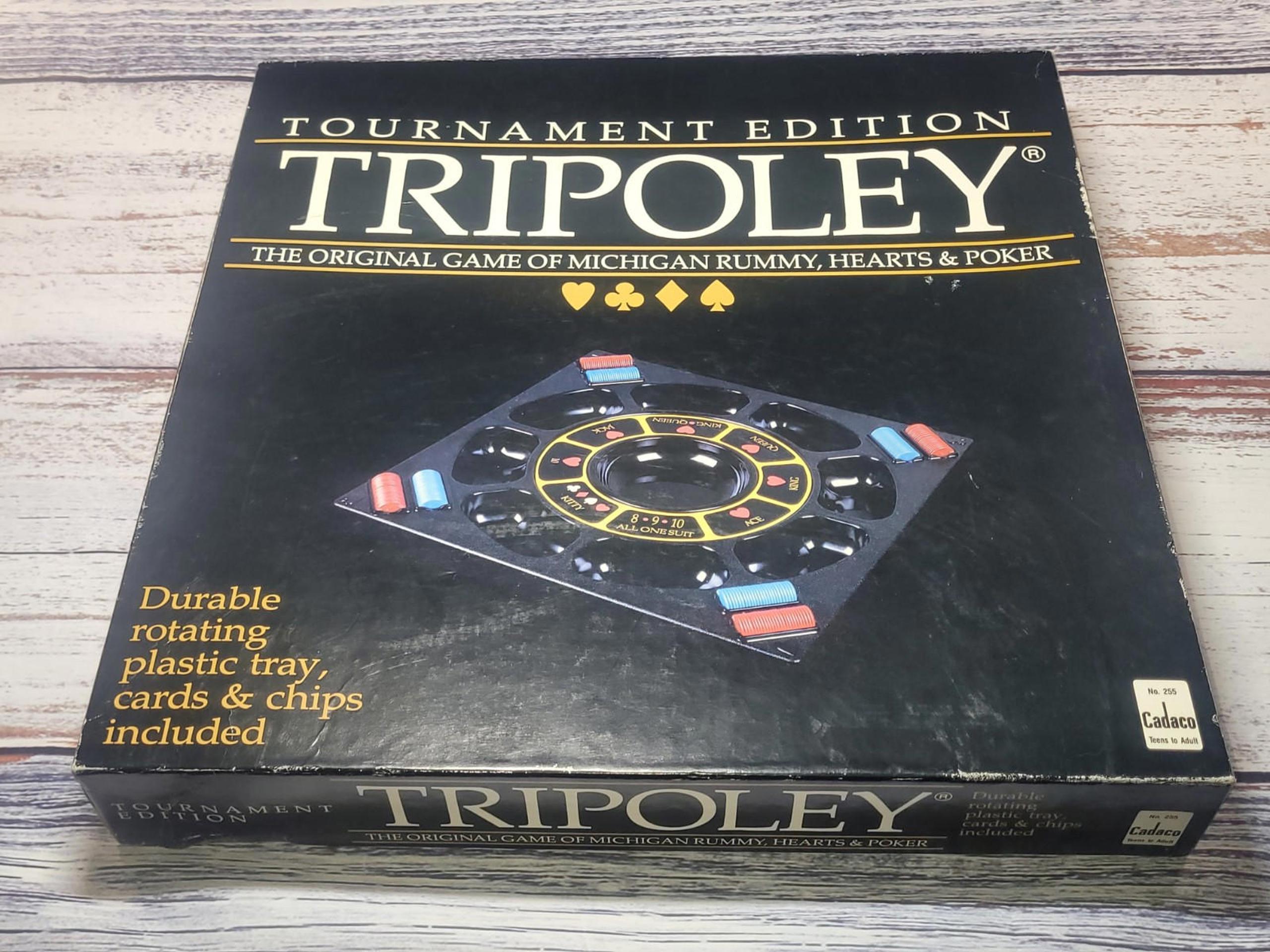 Tripoley Tournament Edition 1989 Cadaco Board Game No. 255 Rotating Turntable