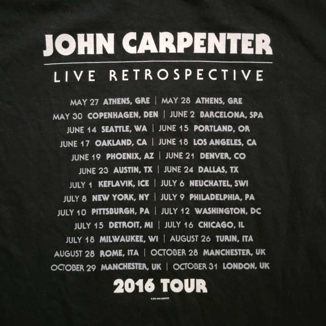 JOHN CARPENTER Shirt HORROR Cult MOVIE Tee HALLOWEEN Lost Themes RETROSPECTIVE
