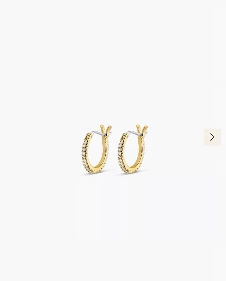 Gorjana 18k gold plated shimmer huggies