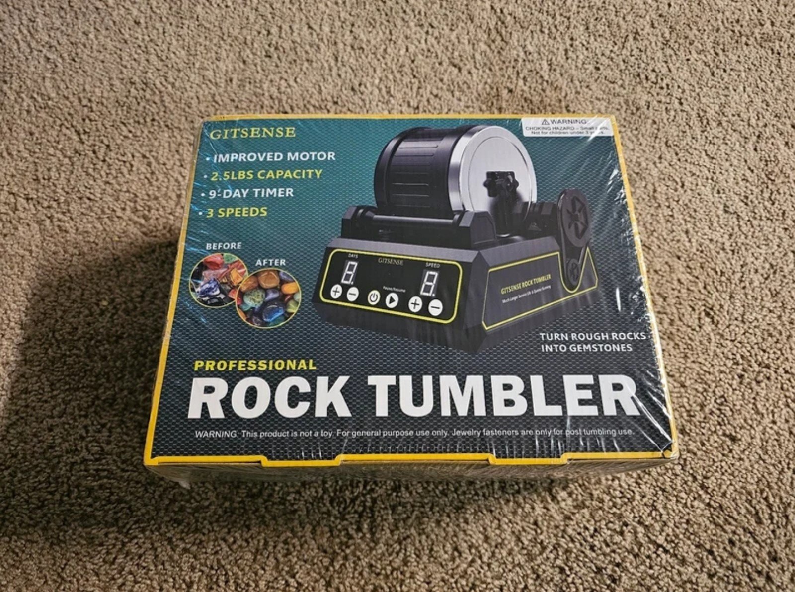 Gitsense Professional Rock Tumbler Kit