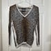 Dolce & Gabbana Animal Printed Silk Jersey V-Neck Sweater Leopard Top size 40