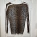 Dolce & Gabbana Animal Printed Silk Jersey V-Neck Sweater Leopard Top size 40