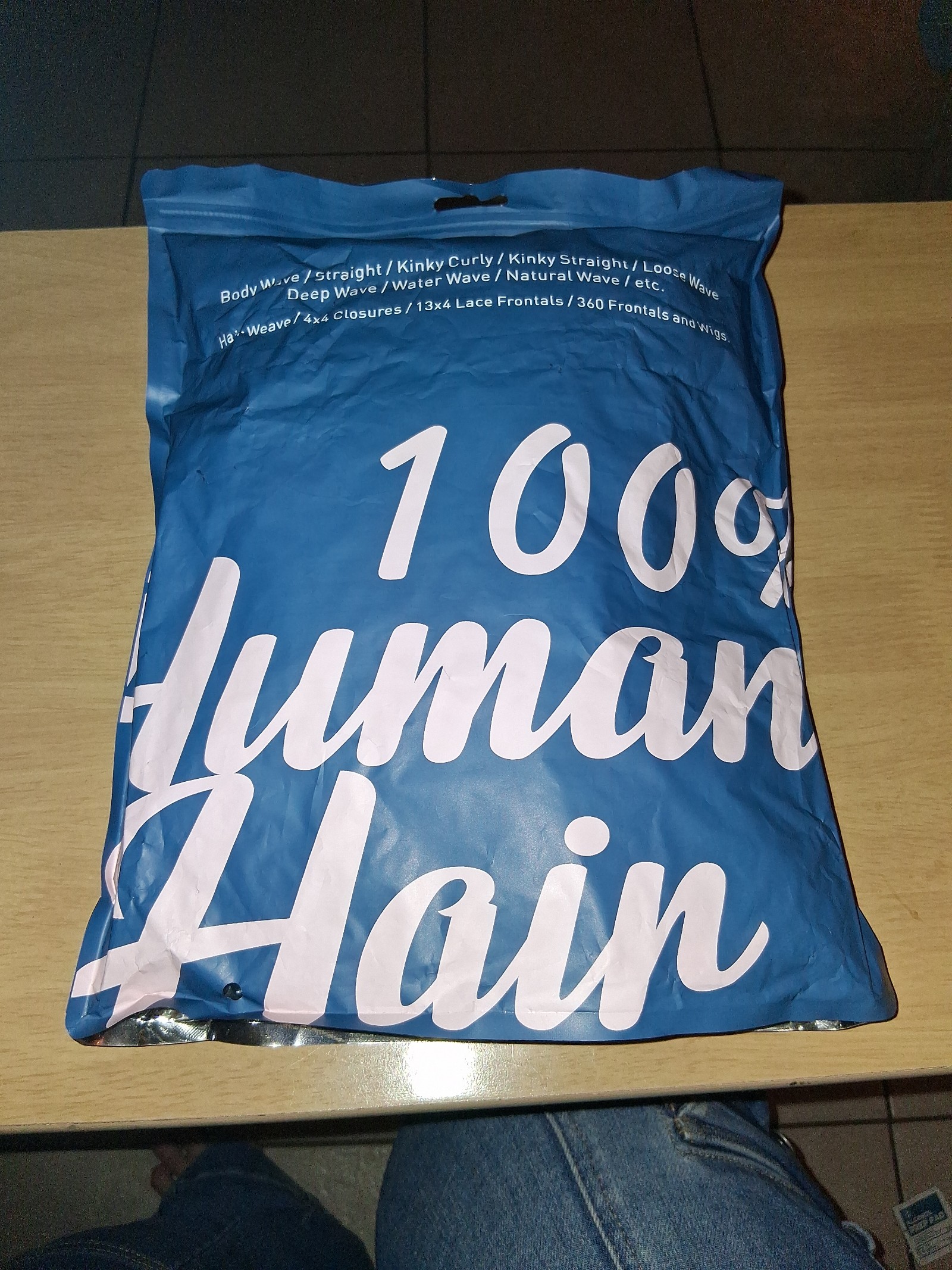 100 % Human hair sealed bag