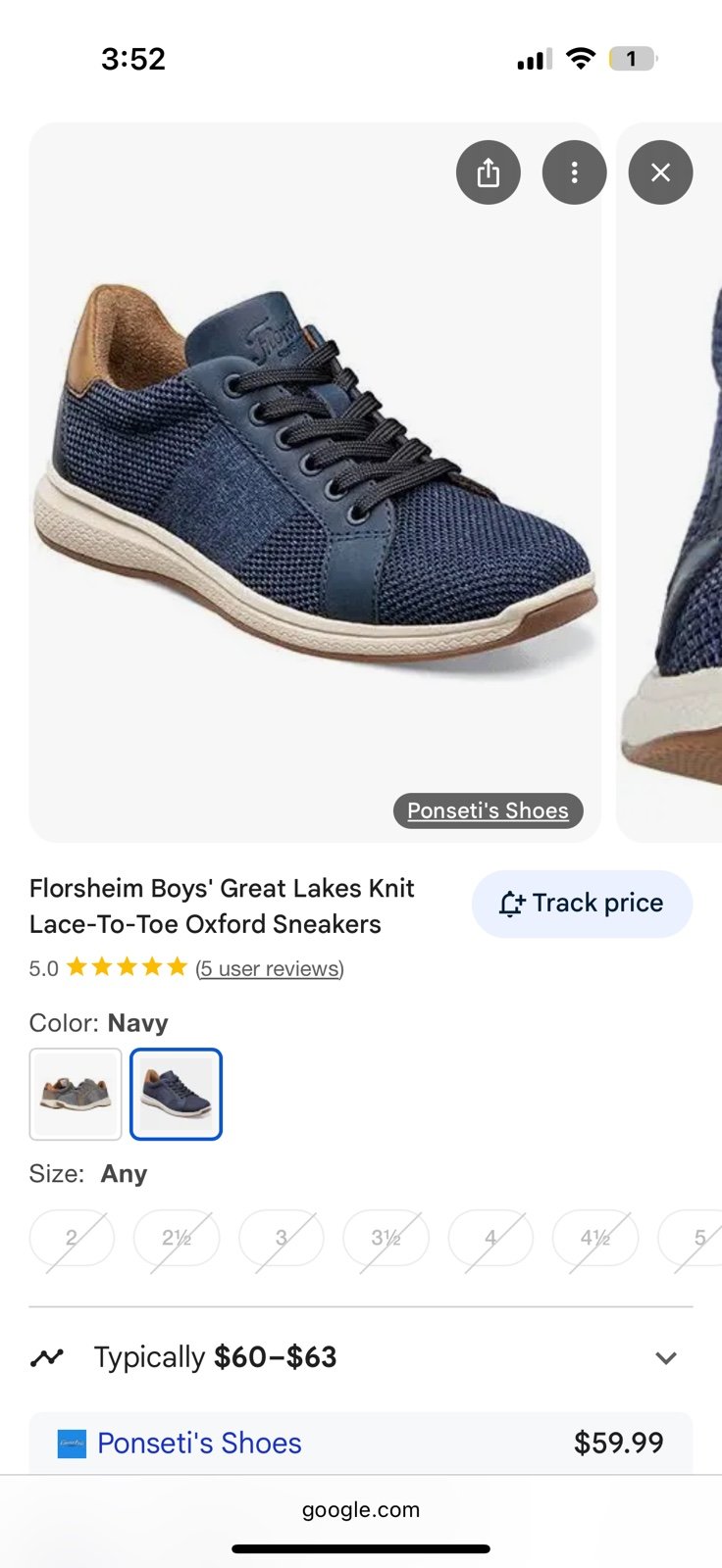 Florsheim boy sneaker