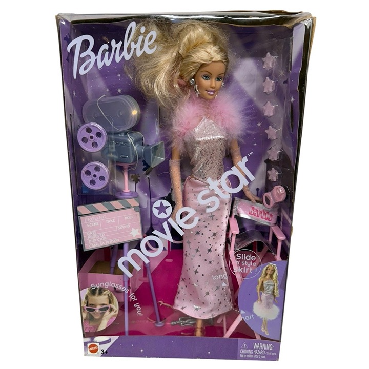 IN BOX! Vintage 2003 Movie Star Barbie Doll #56976 Slide N Style Skirt Camera
