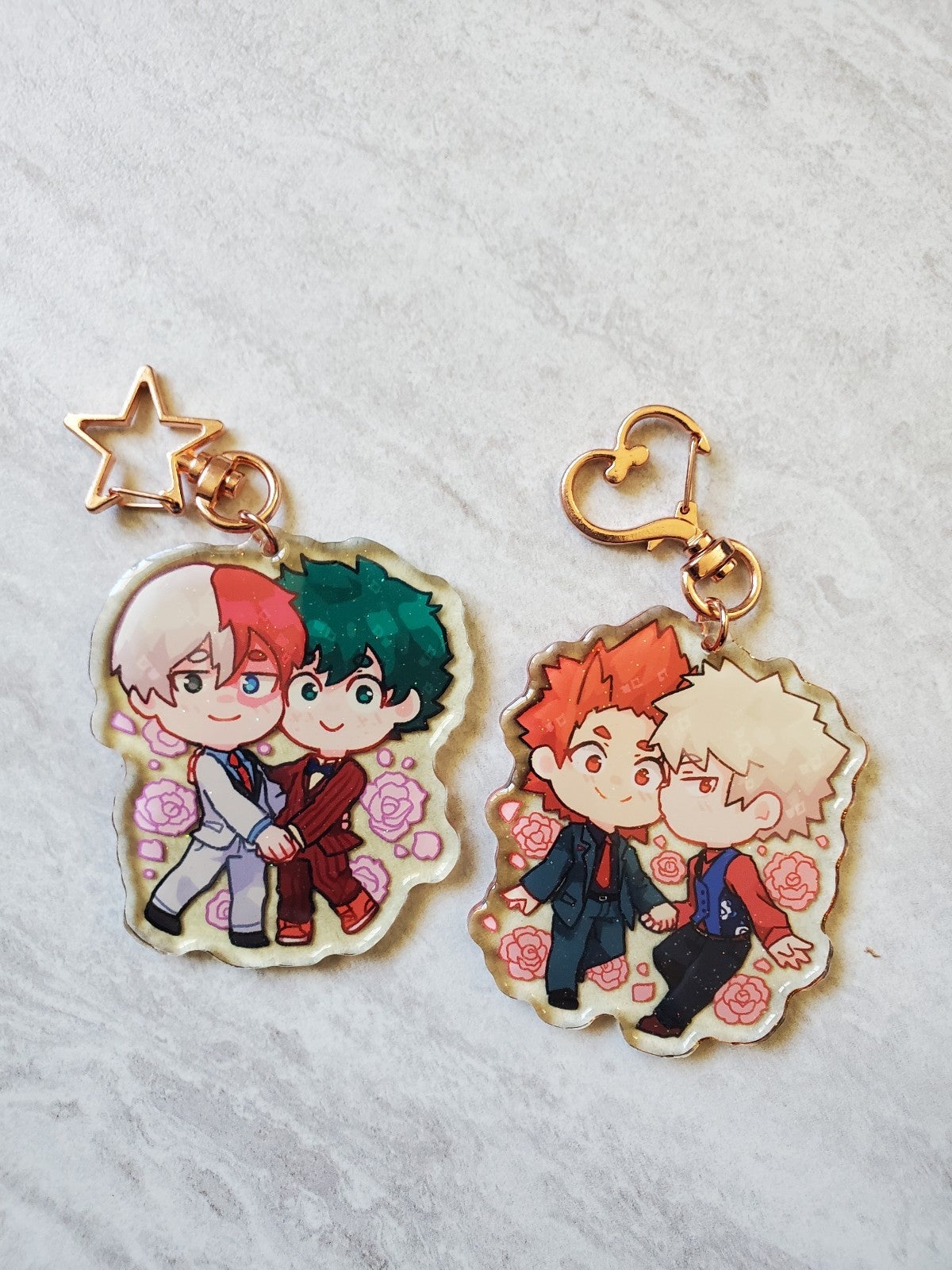 My Hero Academia Bakugo, Kirishima, Deku and Todoroki Keychain