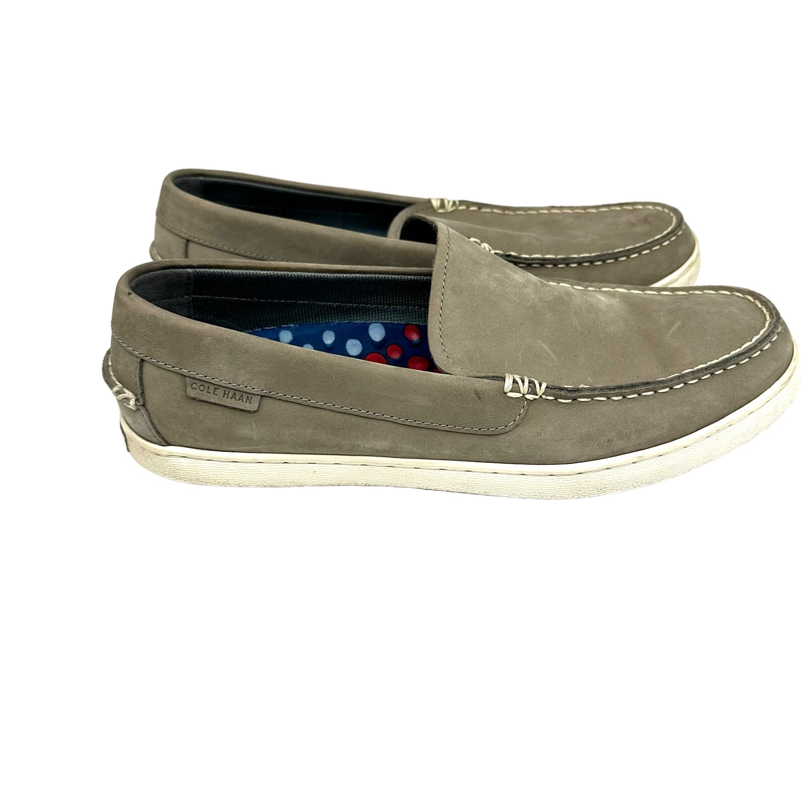 Cole Haan Claude Venetian Amphora Nubuck Gray Suede Mens Loafers Size 10