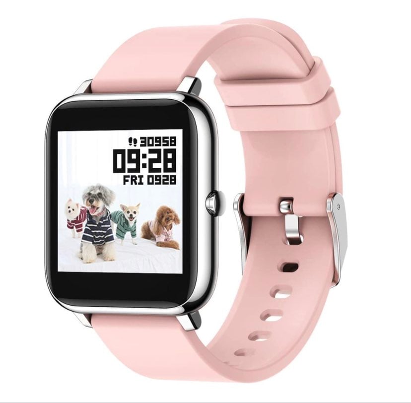 Pink Smart Watch Fitness Tracker