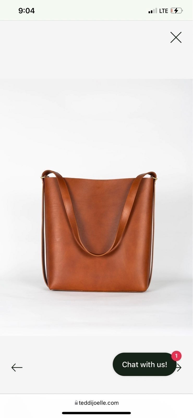 Teddi Joelle Leather Slingback Bag