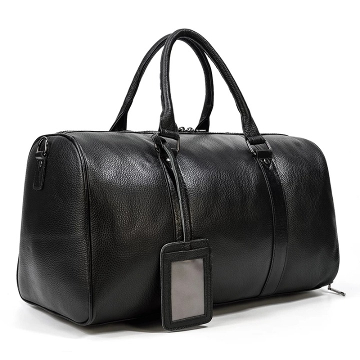 Men's leather travel bag