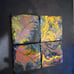 STUNNING Saatchi Artist Preston Smith Inspired 4 x4 Abstract 4 Glass Coasters.