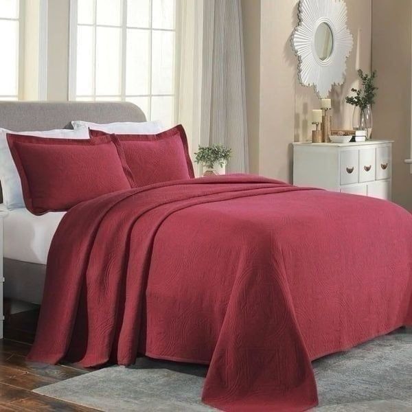 Superior Celtic Circles Bedspread w/Matching Pillow Shams, Queen 3Pc