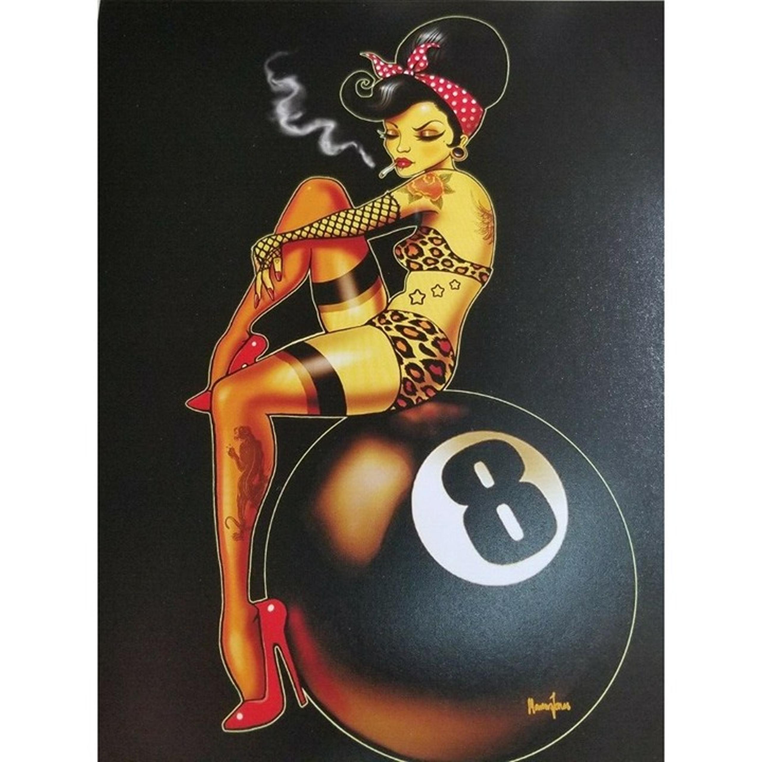 Screaming Demons Marcus Jones EIGHTBALL PINUP (Psychobilly) PRINT