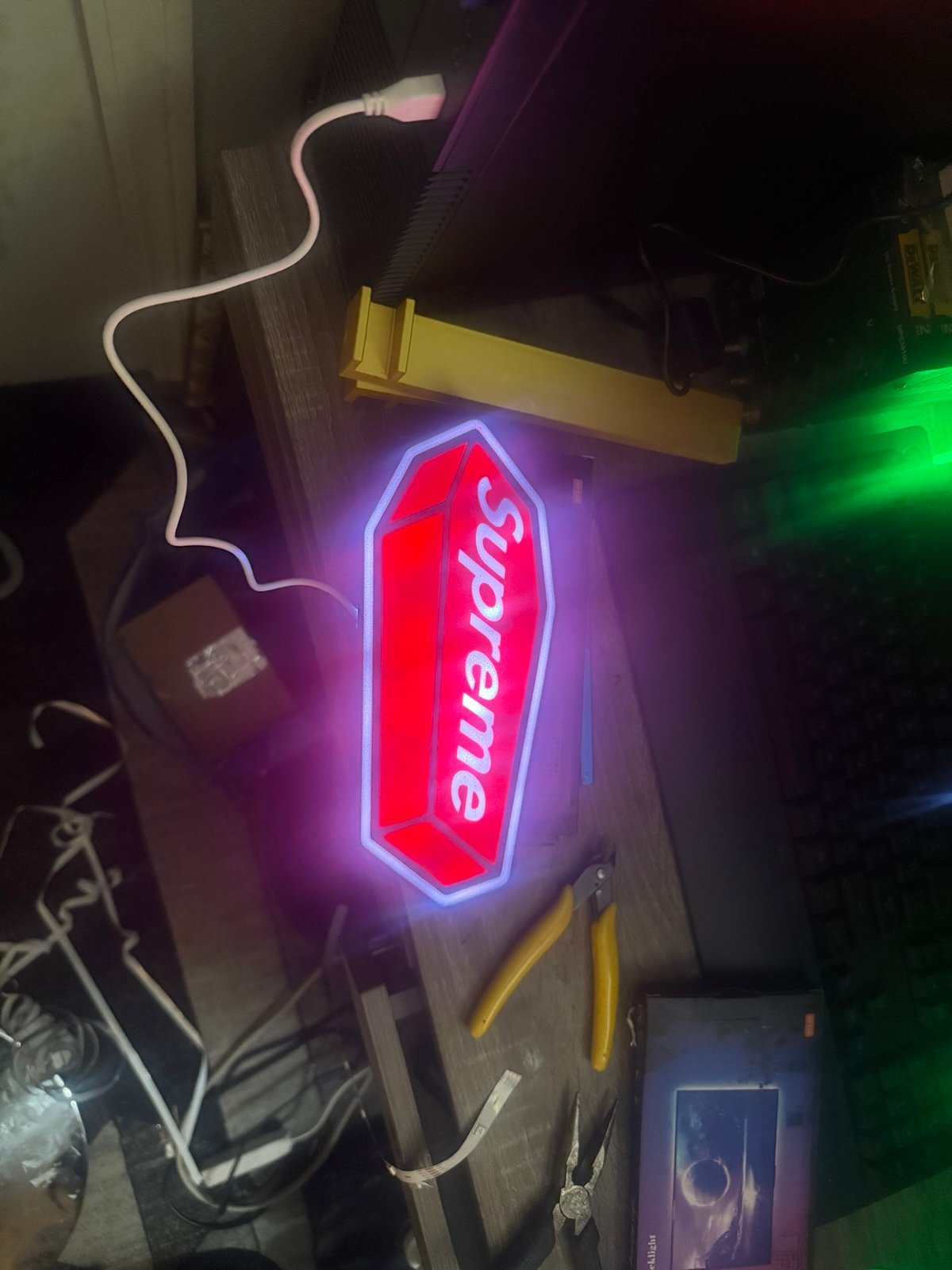 Supreme coffin led light box