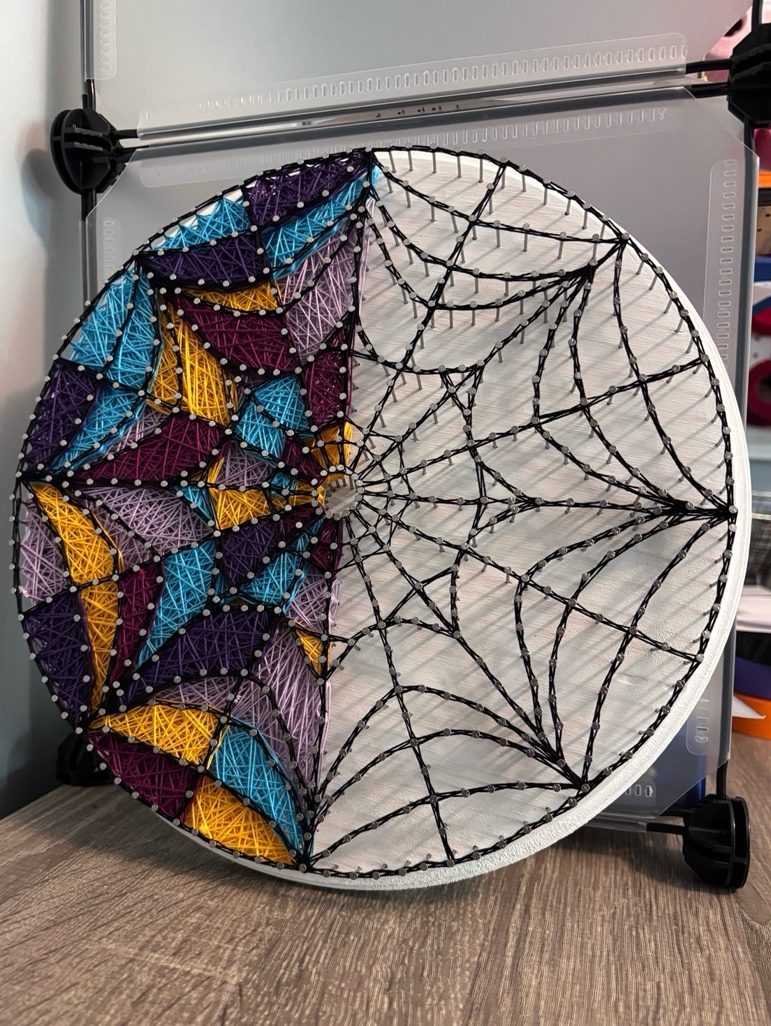 Wednesday & Enid’s bedroom Window string art