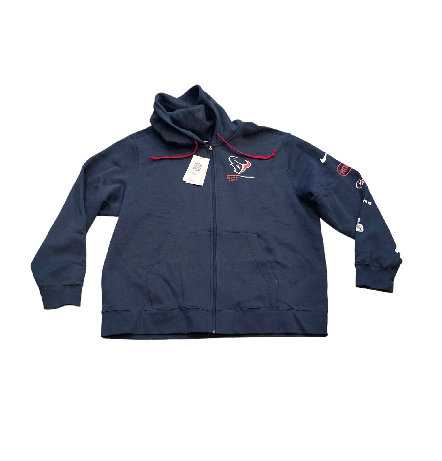 Houston Texans Nike Men’s Full Zip Up Hoodie Sweatshirt Small