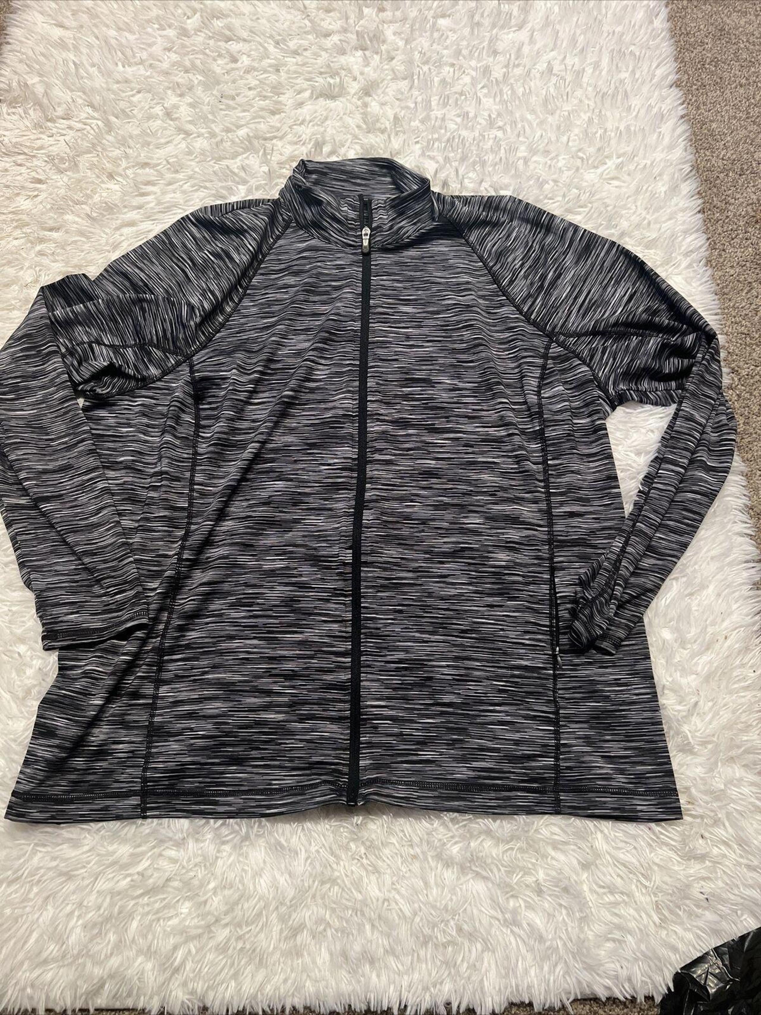 Mens Tek Gear  Black Full Zip Running Athletic Jacket Long Sleeve Size 3XL