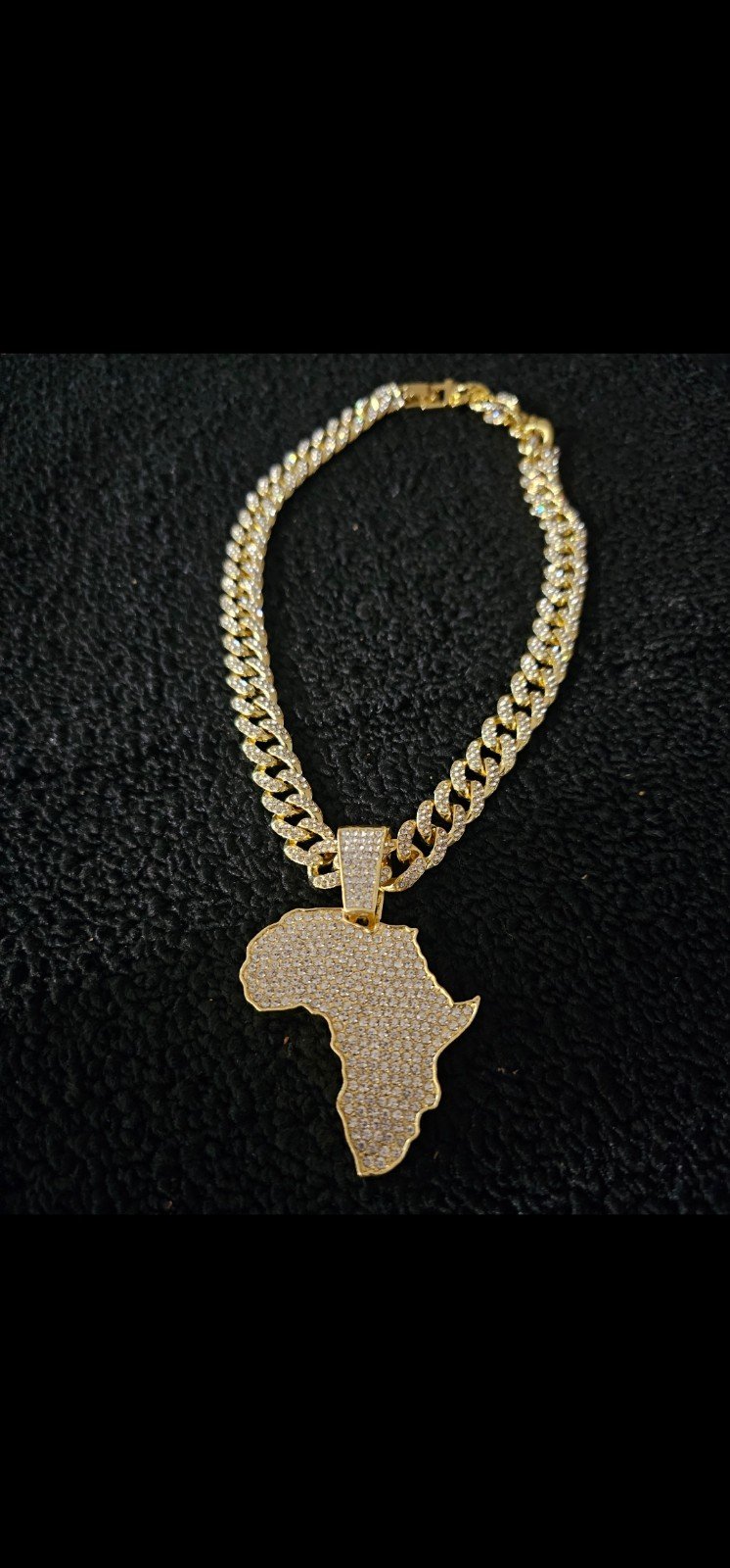 GOLD BLING AFRICAN HIP HOP NECKLACE