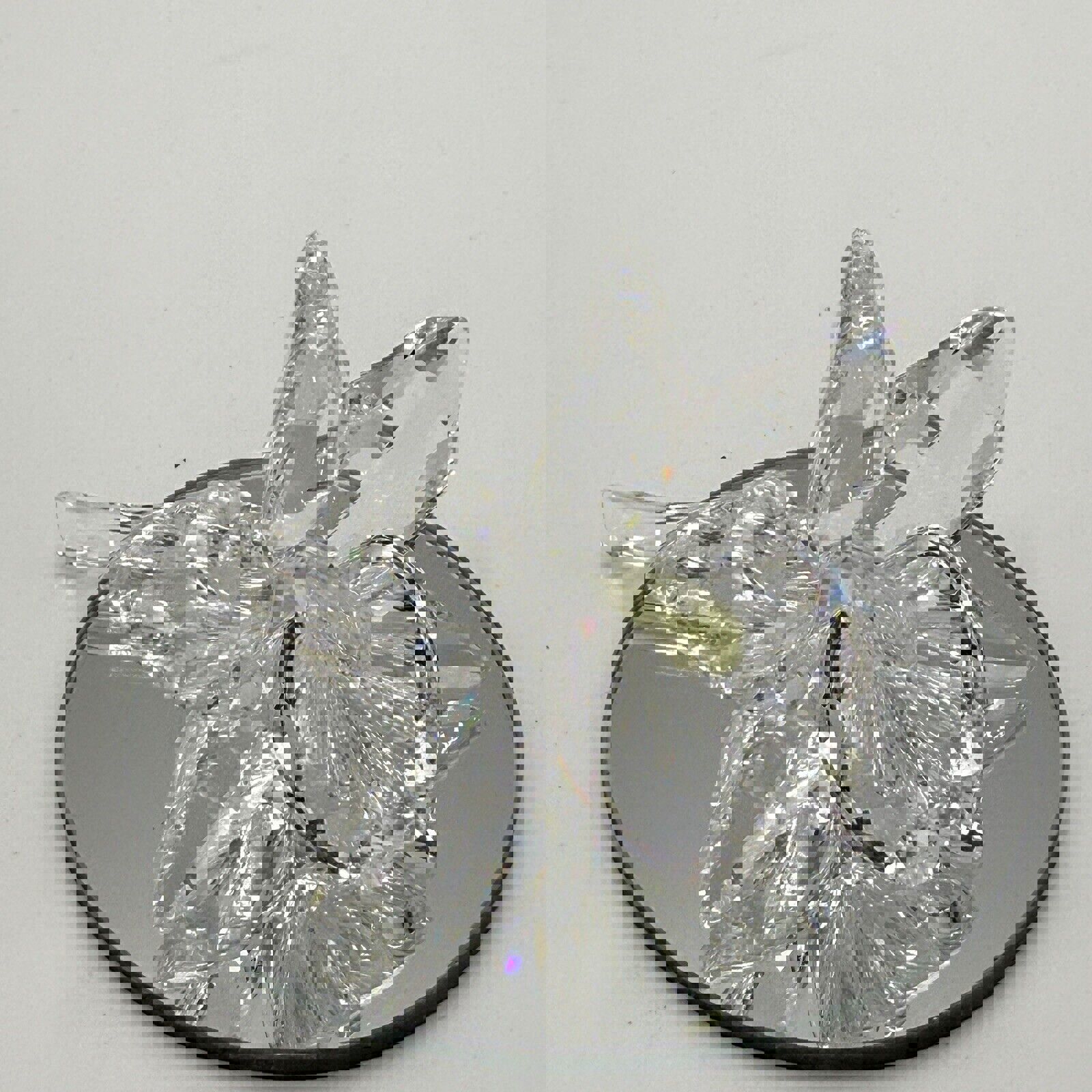 Swarovski Silver Crystal The Orchid Yellow Center Figurine #7478 Austria