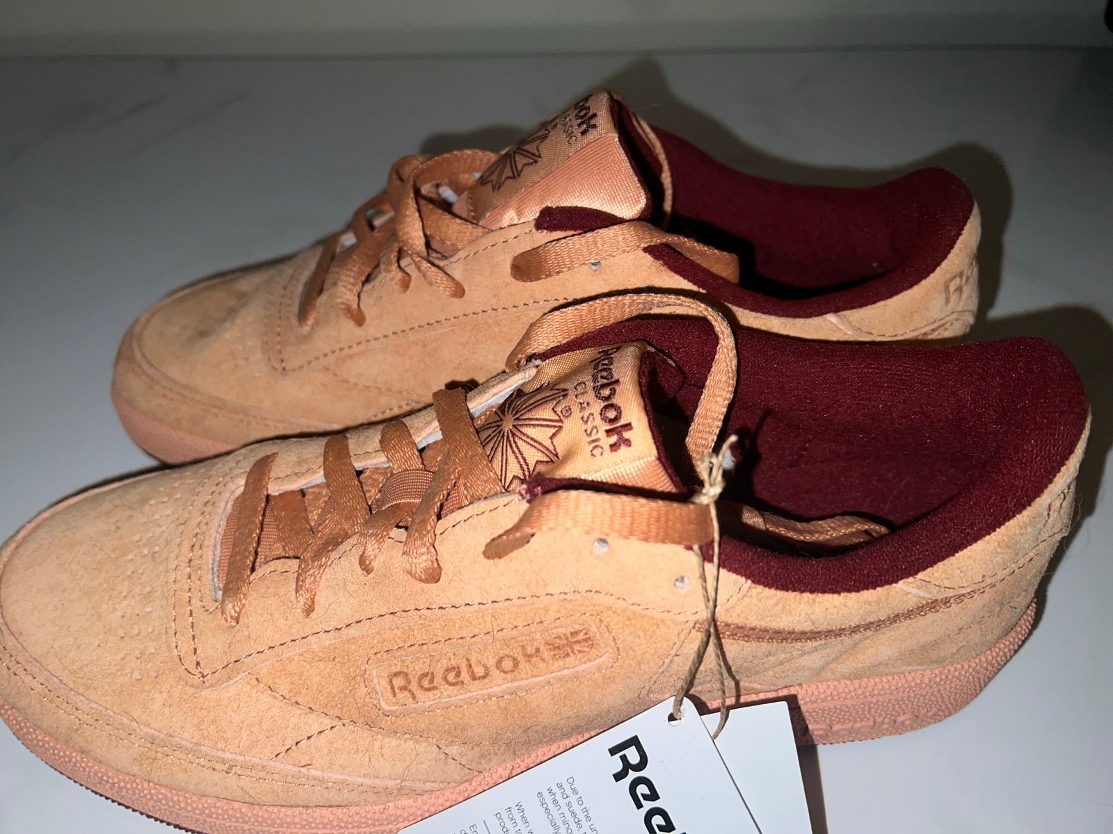 Reebok Club C 85 washed clay/maroon