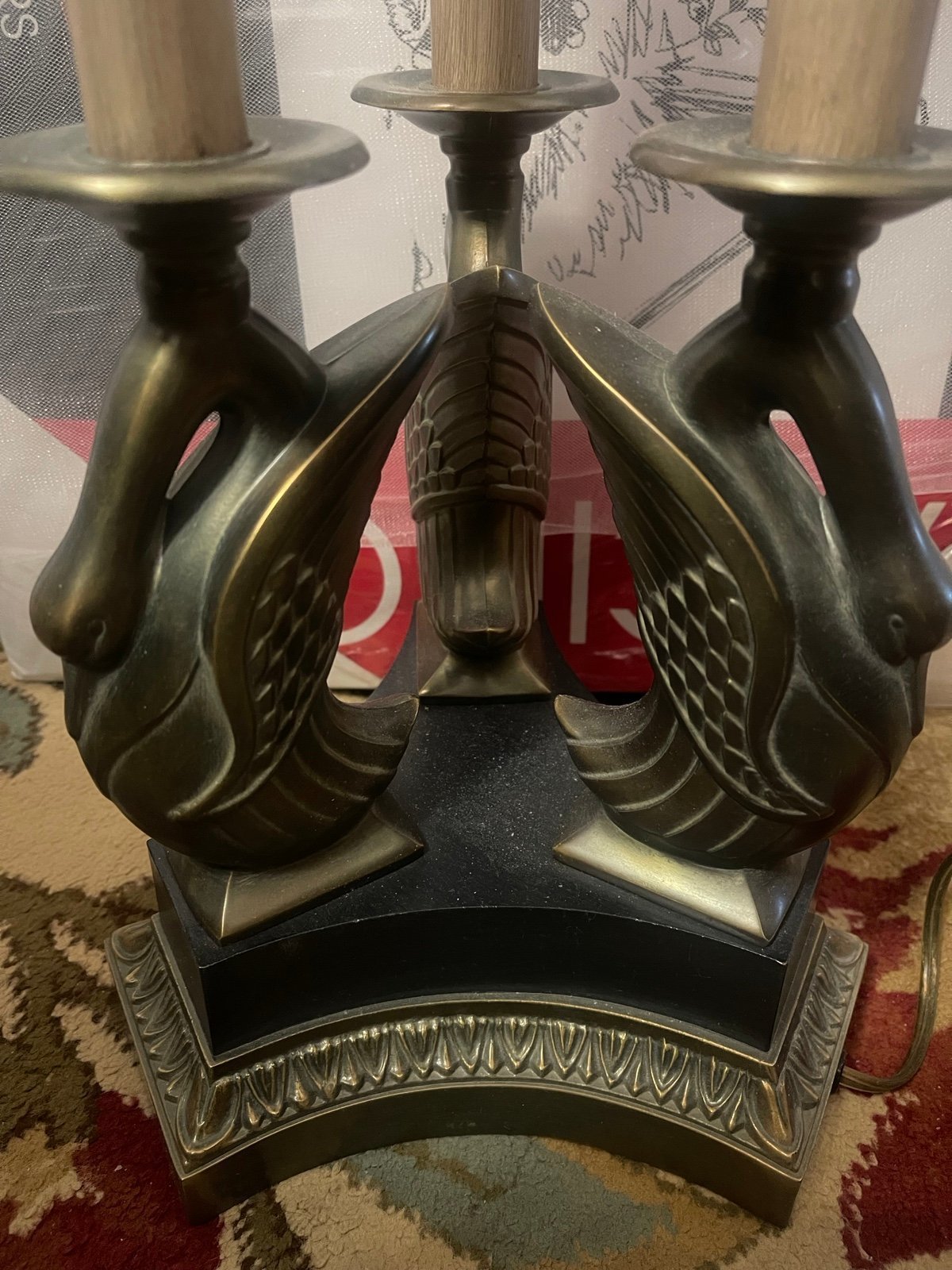 1 High Quality Products. Ethan Allen Brass Base 3 Swan table Lamp 2 Light