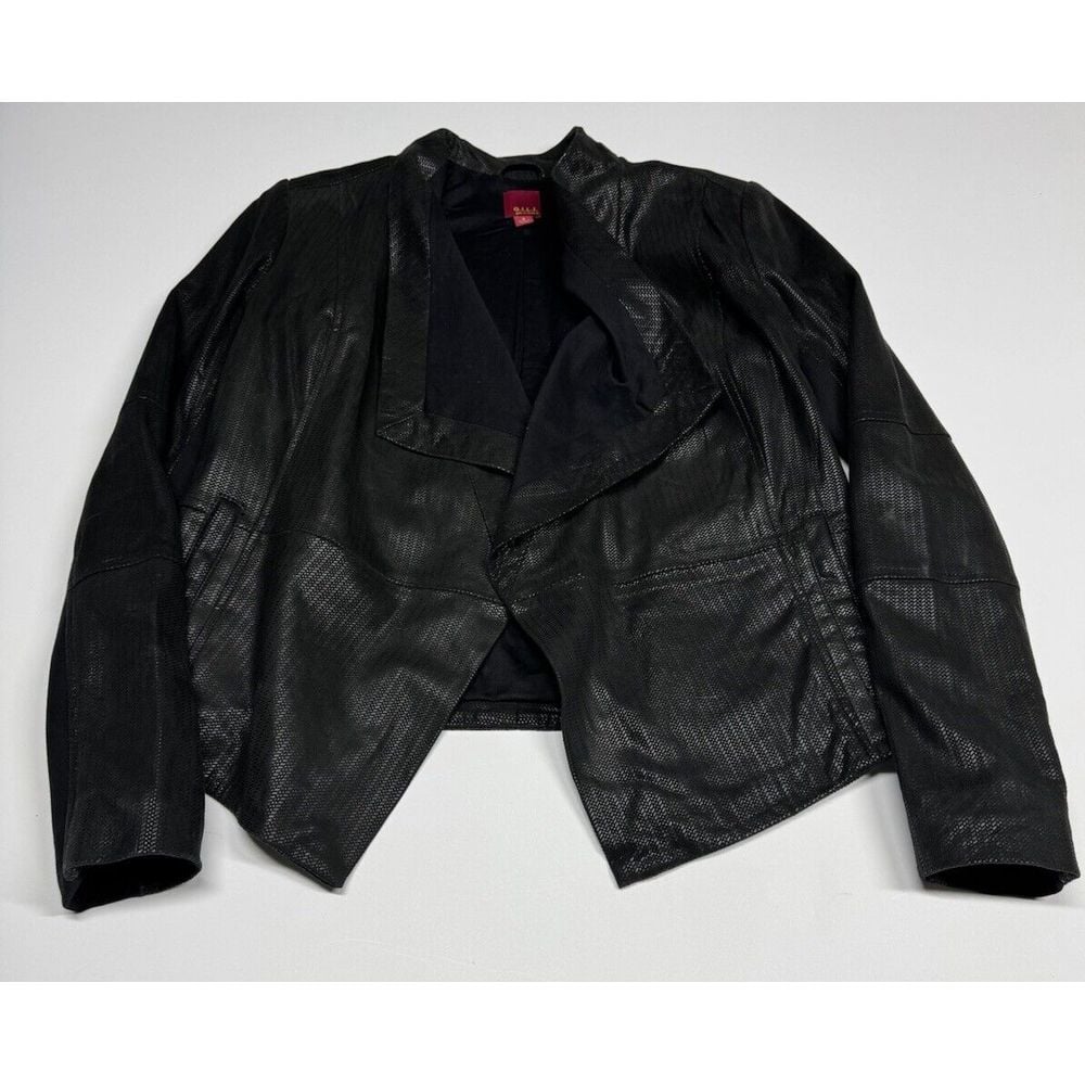 G.I.L.I. (Got It Love It) Black Leather Jacket Womens Size 6