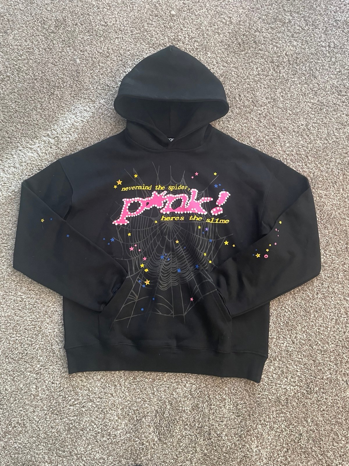 Mens V1 black sp5der hoodie