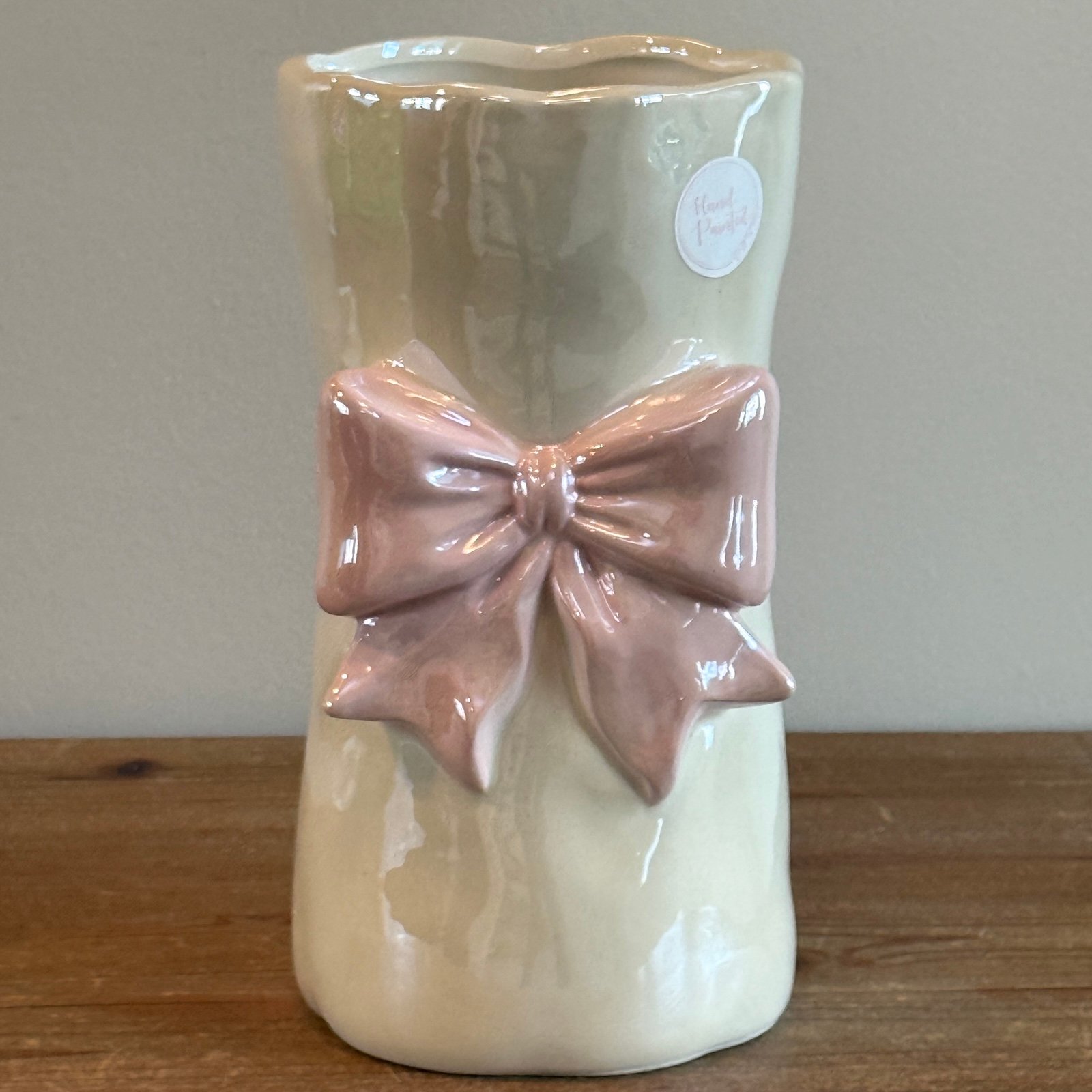 Dwell Studio Viral Pink Bow Coquette Vase - Brand New