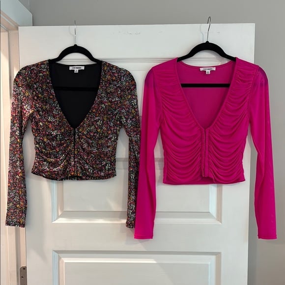 Steve Madden Ruched Women's Tops LOT OF 2 NWOT