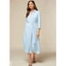 NEW Rachel Parcell Belted Ice Water Blue Midi Shirt Dress Womens Sz. 10 NWT 168