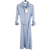 NEW Rachel Parcell Belted Ice Water Blue Midi Shirt Dress Womens Sz. 10 NWT 168