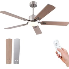 52 Inch Ceiling Fans with Lights and Remote,Low Profile Modern Ceiling Fan