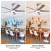 52 Inch Ceiling Fans with Lights and Remote,Low Profile Modern Ceiling Fan