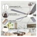 52 Inch Ceiling Fans with Lights and Remote,Low Profile Modern Ceiling Fan