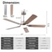 52 Inch Ceiling Fans with Lights and Remote,Low Profile Modern Ceiling Fan