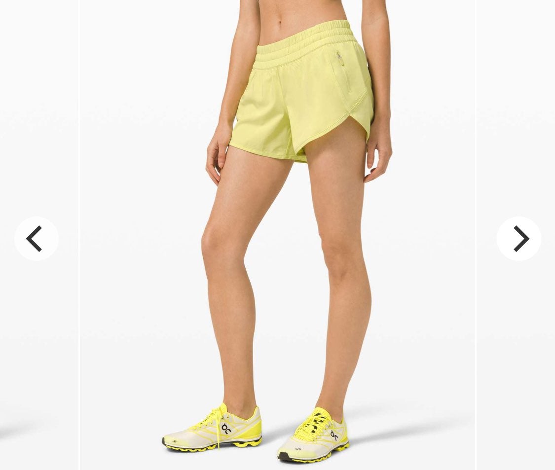 Lululemon Tracker Short V *4 Lemon Vibe