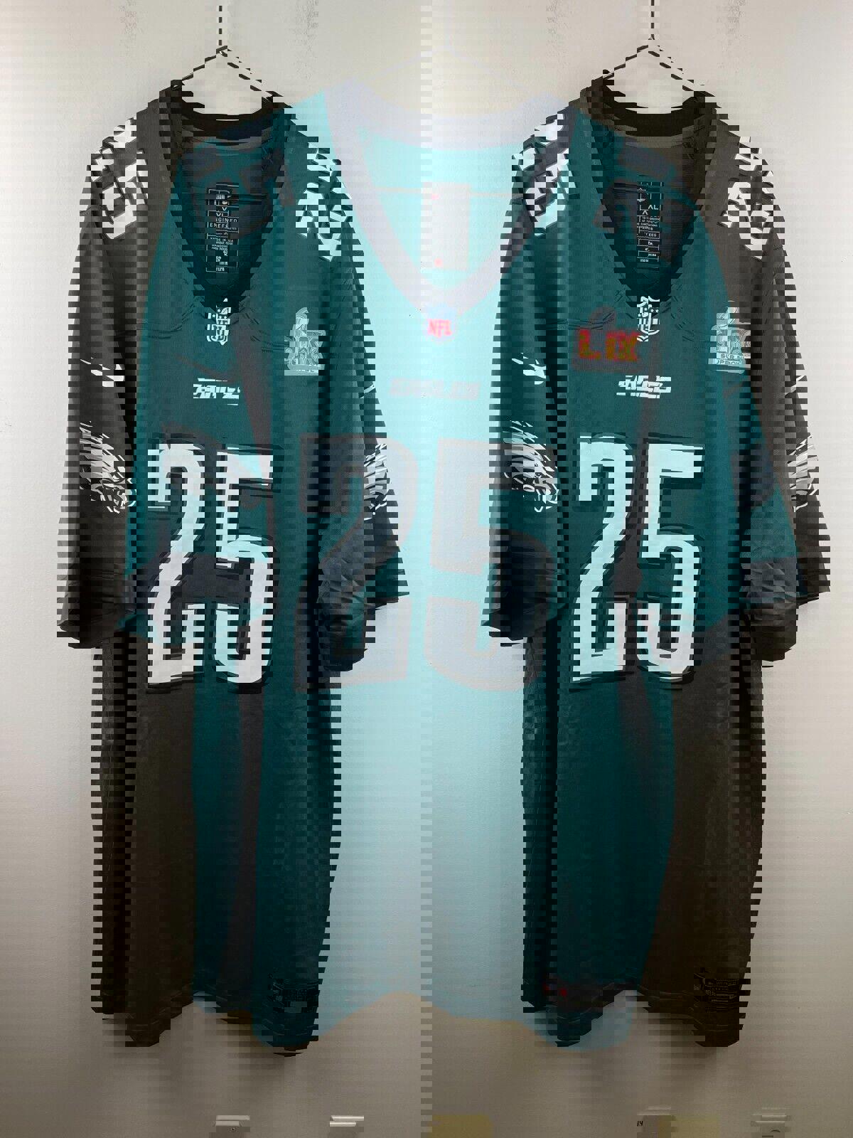 NWOT Nike Philadelphia Eagles Super Bowl LIX Jersey Zografakis #25 Men's 2XL