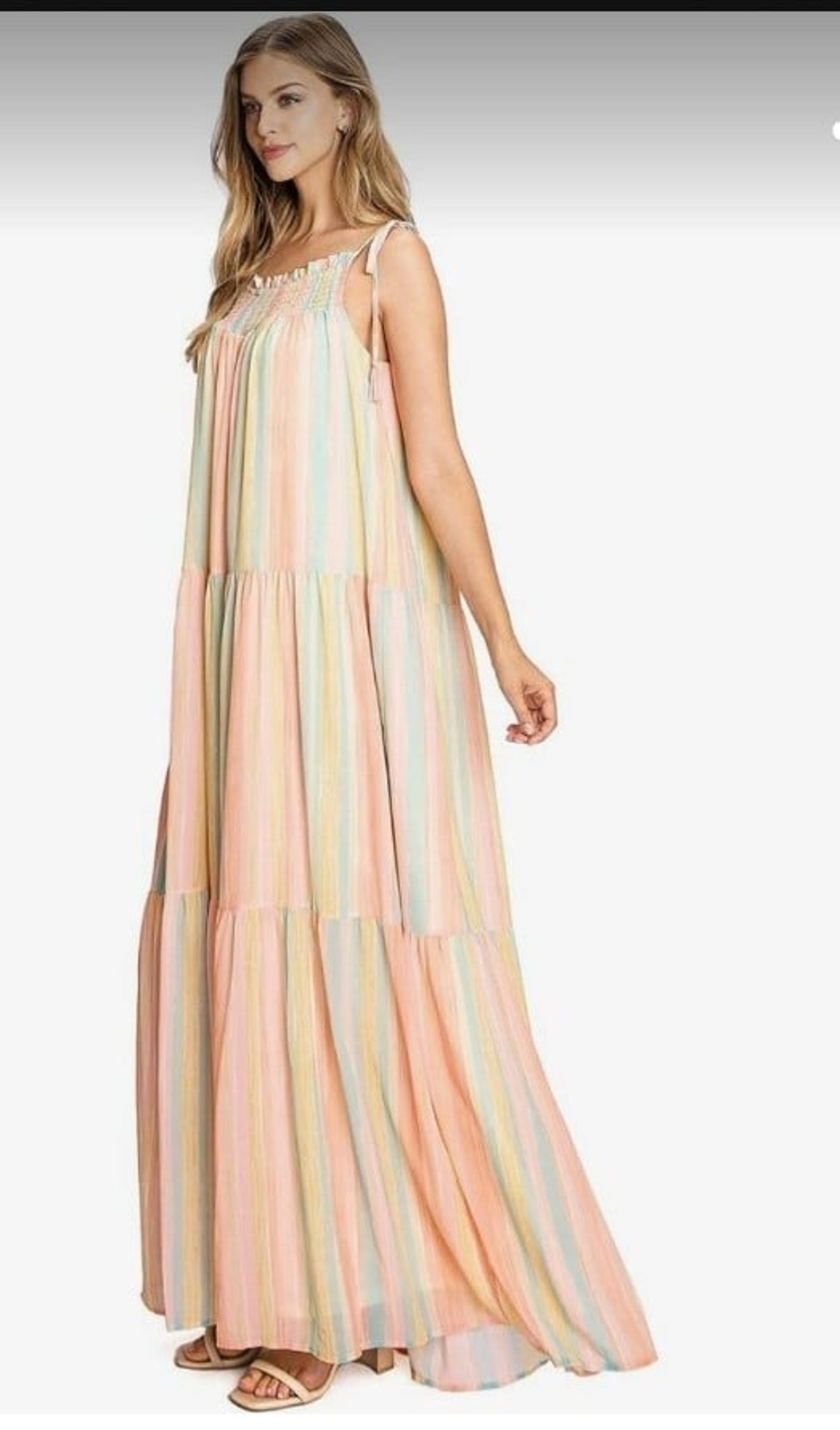 LOVE COLETTE by Flying Tomato Women's Boho Billowy Shapeless Maxi Dress 2XL!!