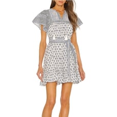 Cleobella Leah Mini Dress in Hydrangea Mix Print Size Small
