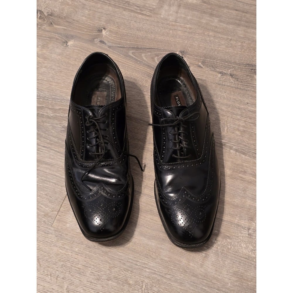 Florsheim Men's Black Oxfords Wingtip Dress Shoes Size 10.5D