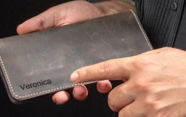 Genuine Leather Women Large Wallet, Engraved Wallet, Personalized Women Wallet