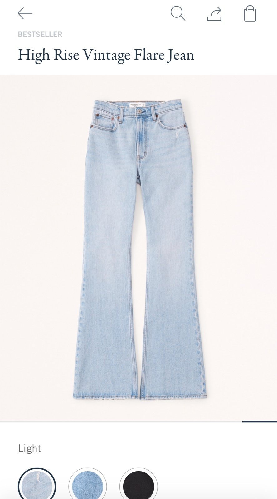 Abercrombie and fitch vintage flare jeans light wash