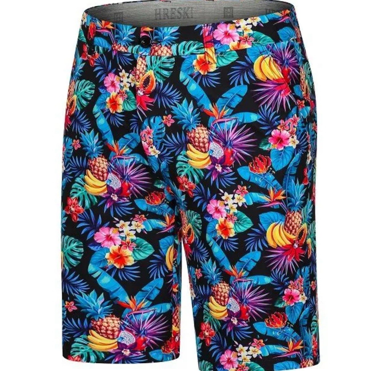 Tropical Fruits Swimming Board Shorts – Hreski Size 34 New Whit Tang