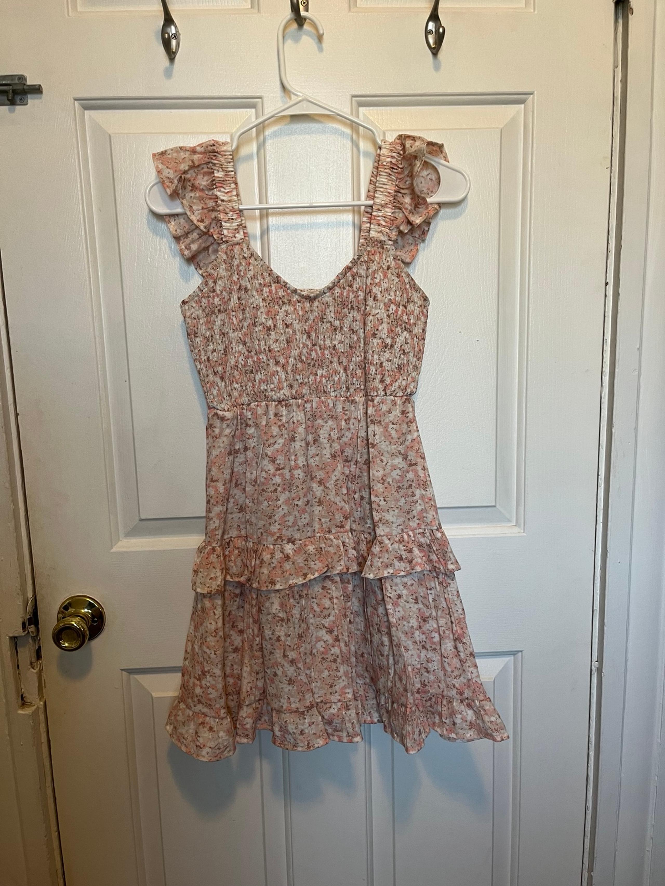 pink floral dress