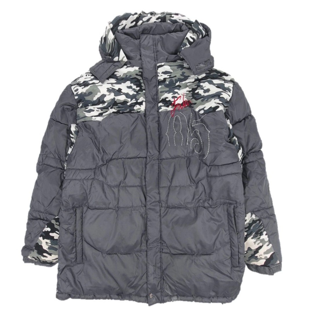 VINTAGE 90s Fubu 05 Down Puffer Jacket Ripstop Winter Coat Camo Y2k Gorpcore XL