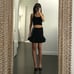 Pinko Amour Impossible Botox Gonna Crepe Bonded Mini Skirt Black Size IT 40