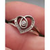 Kirsten Severin 925 Heart diamond ring SZ 7